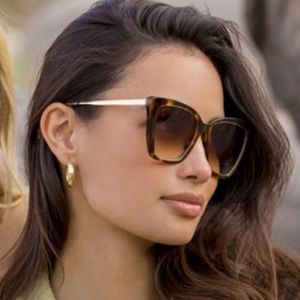 NWT! DIFF Becky IV Sunglasses - Amber Tort Brown